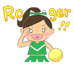 Cheerleader Sticker Green Uniform sticker #7381775