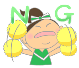 Cheerleader Sticker Green Uniform sticker #7381777