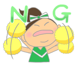 Cheerleader Sticker Green Uniform sticker #7381777