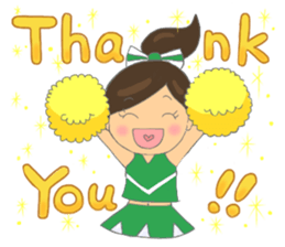 Cheerleader Sticker Green Uniform sticker #7381778