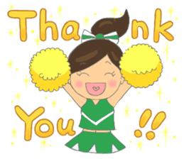 Cheerleader Sticker Green Uniform sticker #7381778