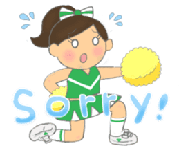 Cheerleader Sticker Green Uniform sticker #7381779