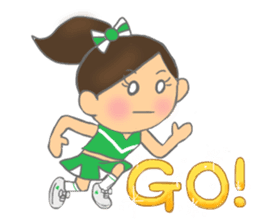 Cheerleader Sticker Green Uniform sticker #7381780