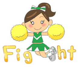 Cheerleader Sticker Green Uniform sticker #7381781