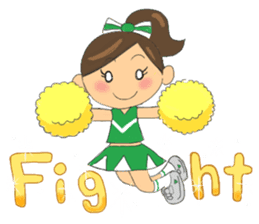 Cheerleader Sticker Green Uniform sticker #7381781