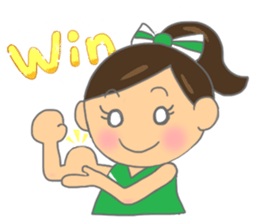 Cheerleader Sticker Green Uniform sticker #7381782