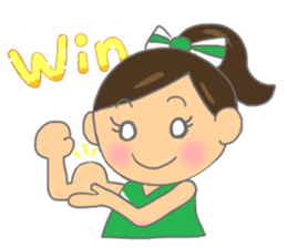 Cheerleader Sticker Green Uniform sticker #7381782