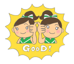 Cheerleader Sticker Green Uniform sticker #7381783