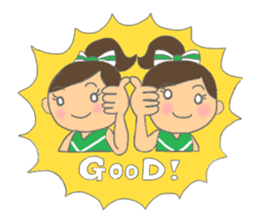 Cheerleader Sticker Green Uniform sticker #7381783