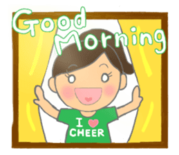 Cheerleader Sticker Green Uniform sticker #7381784
