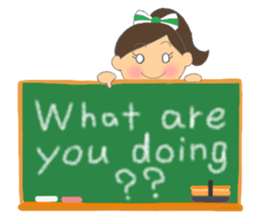 Cheerleader Sticker Green Uniform sticker #7381786