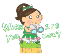 Cheerleader Sticker Green Uniform sticker #7381787