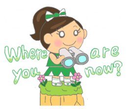 Cheerleader Sticker Green Uniform sticker #7381787