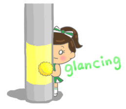 Cheerleader Sticker Green Uniform sticker #7381788