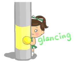 Cheerleader Sticker Green Uniform sticker #7381788