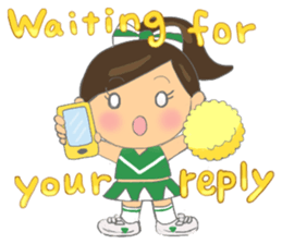 Cheerleader Sticker Green Uniform sticker #7381789