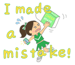 Cheerleader Sticker Green Uniform sticker #7381790