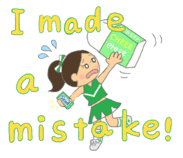 Cheerleader Sticker Green Uniform sticker #7381790