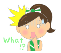 Cheerleader Sticker Green Uniform sticker #7381791