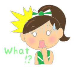 Cheerleader Sticker Green Uniform sticker #7381791