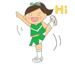 Cheerleader Sticker Green Uniform sticker #7381793