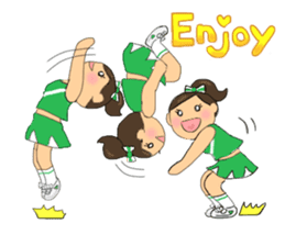 Cheerleader Sticker Green Uniform sticker #7381794