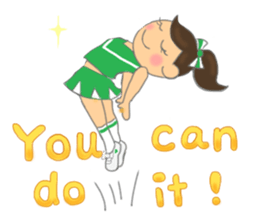 Cheerleader Sticker Green Uniform sticker #7381795