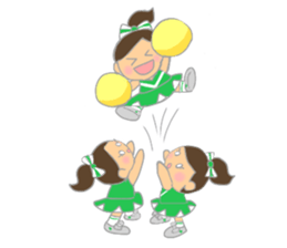 Cheerleader Sticker Green Uniform sticker #7381796