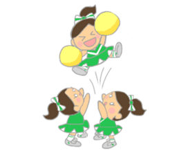 Cheerleader Sticker Green Uniform sticker #7381796