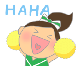 Cheerleader Sticker Green Uniform sticker #7381798