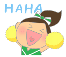 Cheerleader Sticker Green Uniform sticker #7381798