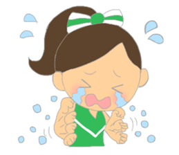 Cheerleader Sticker Green Uniform sticker #7381799