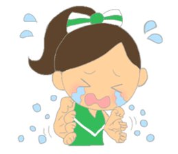 Cheerleader Sticker Green Uniform sticker #7381799