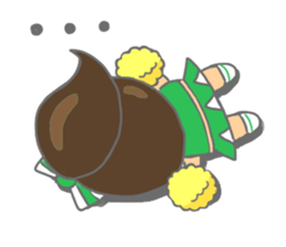 Cheerleader Sticker Green Uniform sticker #7381800