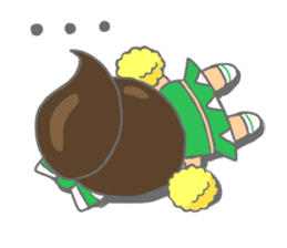 Cheerleader Sticker Green Uniform sticker #7381800