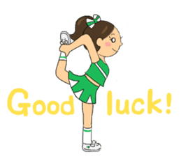 Cheerleader Sticker Green Uniform sticker #7381801