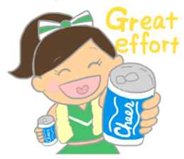 Cheerleader Sticker Green Uniform sticker #7381804