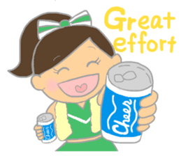 Cheerleader Sticker Green Uniform sticker #7381804