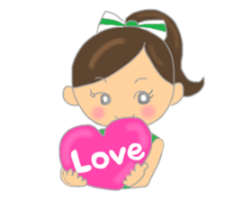 Cheerleader Sticker Green Uniform sticker #7381806