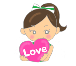 Cheerleader Sticker Green Uniform sticker #7381806