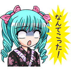 Japanese moe girl of Wa style