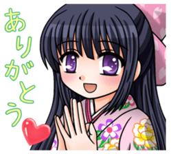 Japanese moe girl of Wa style sticker #7383901