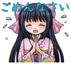 Japanese moe girl of Wa style sticker #7383903