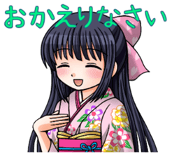 Japanese moe girl of Wa style sticker #7383906
