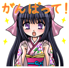 Japanese moe girl of Wa style sticker #7383909
