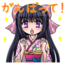 Japanese moe girl of Wa style sticker #7383909