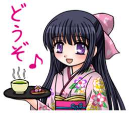 Japanese moe girl of Wa style sticker #7383912