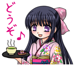 Japanese moe girl of Wa style sticker #7383912
