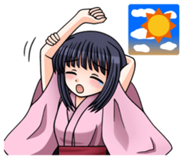 Japanese moe girl of Wa style sticker #7383920