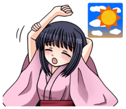 Japanese moe girl of Wa style sticker #7383920